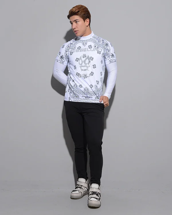 S/S MOCK NECK SHIRT (BANDANA) - Image 9