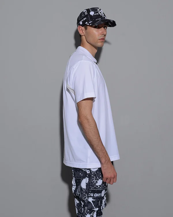 ZIP UP POLO SHIRT (SOLID) - Image 9